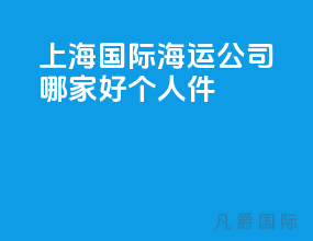 上海国际海运公司哪家好个人件