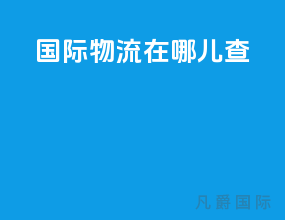 国际物流在哪儿查