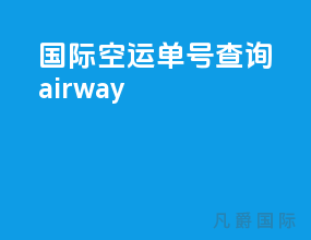国际空运单号查询airway
