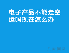 电子产品不能走空运吗现在怎么办