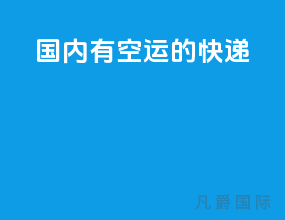 国内有空运的快递