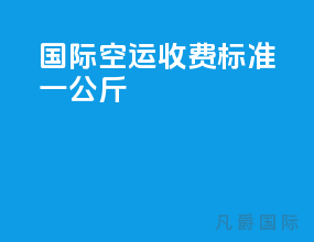 国际空运收费标准一公斤