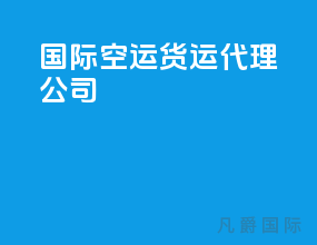 国际空运货运代理公司
