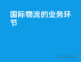 国际物流的业务环节