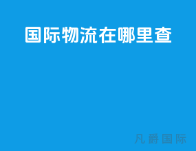 国际物流在哪里查
