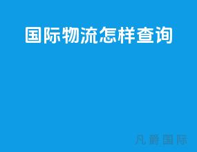 国际物流怎样查询