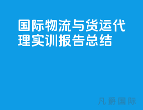 国际物流与货运代理实训报告总结