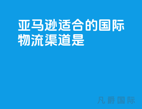 亚马逊适合的国际物流渠道是