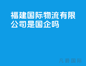 福建国际物流有限公司是国企吗