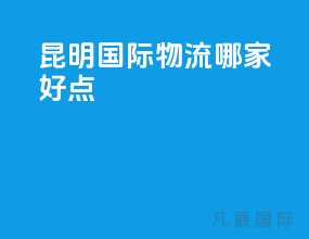 昆明国际物流哪家好点