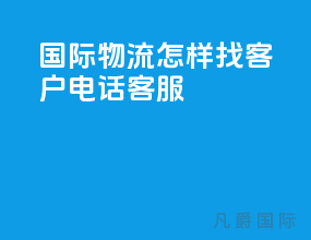 国际物流怎样找客户电话客服