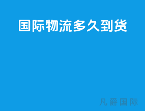 国际物流多久到货
