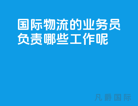 国际物流的业务员负责哪些工作呢