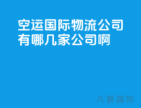 空运国际物流公司有哪几家公司啊
