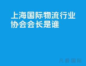 上海国际物流行业协会会长是谁