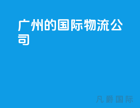 广州的国际物流公司