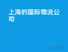 上海的国际物流公司