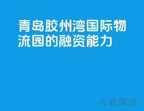 青岛胶州湾国际物流园的融资能力