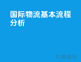 国际物流基本流程分析
