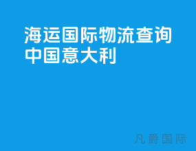 海运国际物流查询中国意大利