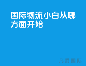 国际物流小白从哪方面开始
