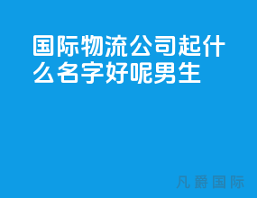 国际物流公司起什么名字好呢男生