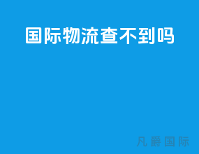 国际物流查不到吗