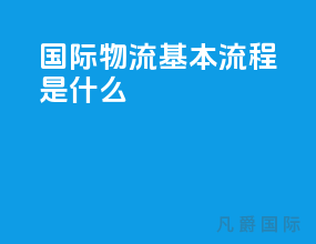 国际物流基本流程是什么