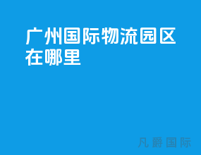 广州国际物流园区在哪里