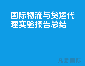 国际物流与货运代理实验报告总结