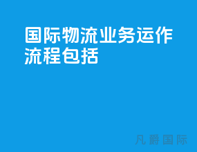 国际物流业务运作流程包括