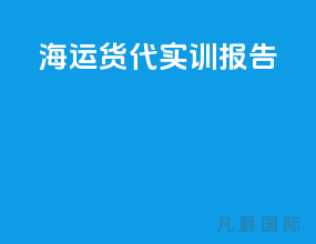 海运货代实训报告