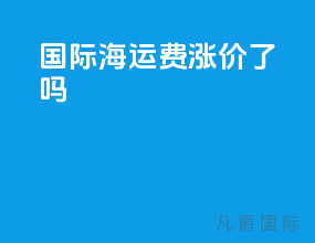 国际海运费涨价了吗