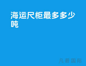 海运20尺柜最多多少吨