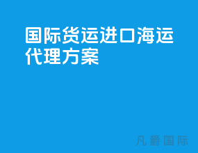 国际货运进口海运代理方案