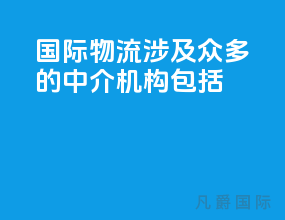 国际物流涉及众多的中介机构包括