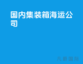 国内集装箱海运公司