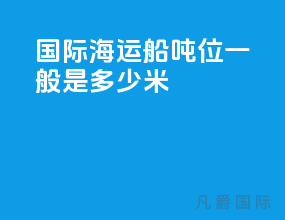 国际海运船吨位一般是多少米