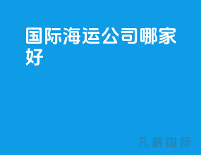 国际海运公司哪家好