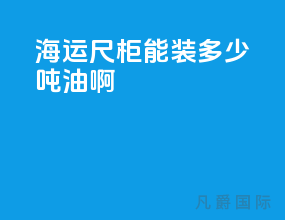 海运40尺柜能装多少吨油啊