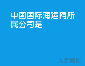 中国国际海运网所属公司是