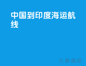 中国到印度海运航线cam