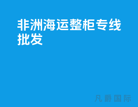 非洲海运整柜专线批发