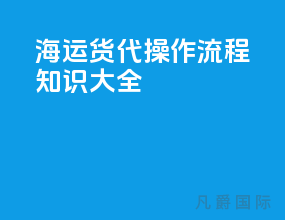 海运货代操作流程知识大全