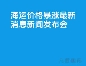 海运价格暴涨最新消息新闻发布会