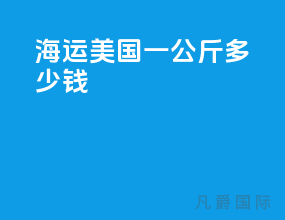 海运美国一公斤多少钱