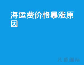 海运费价格暴涨原因