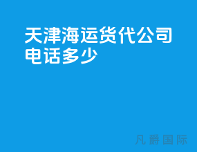 天津海运货代公司电话多少