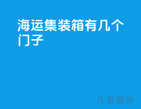 海运集装箱有几个门子
