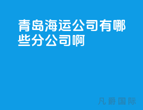 青岛海运公司有哪些分公司啊